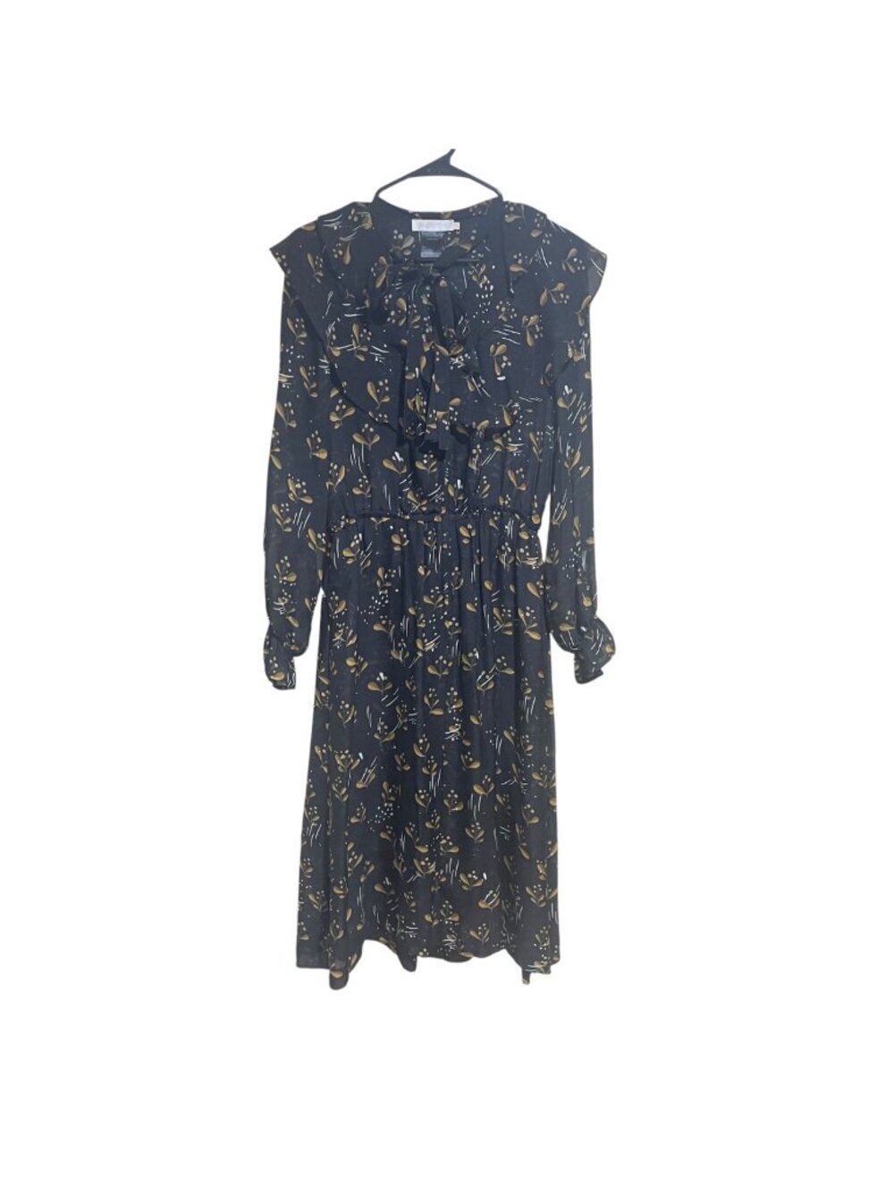 Anne fontaine silk floral midi dress